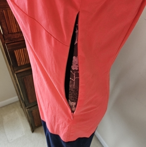 STS Sail to Sable Coral & Navy sleeveless dress. NWT XS - Picture 4 of 7